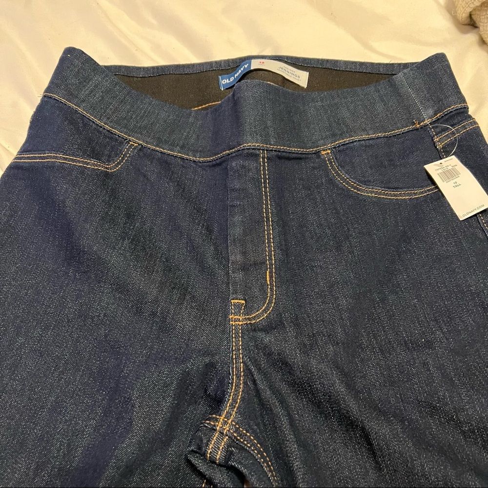 Old Navy Mid Ride Blue Jeggings - Picture 5 of 5